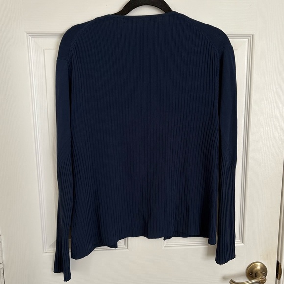 Max Studio Deep Blue Open Front Cardigan - Picture 4 of 4